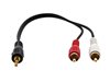 Picture of .5 FT Audio "Y" Splitter Cable - 3.5mm Male to Dual RCA Males