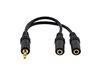 Picture of .5 FT Audio "Y" Splitter Cable - 3.5mm Male to Stereo Females