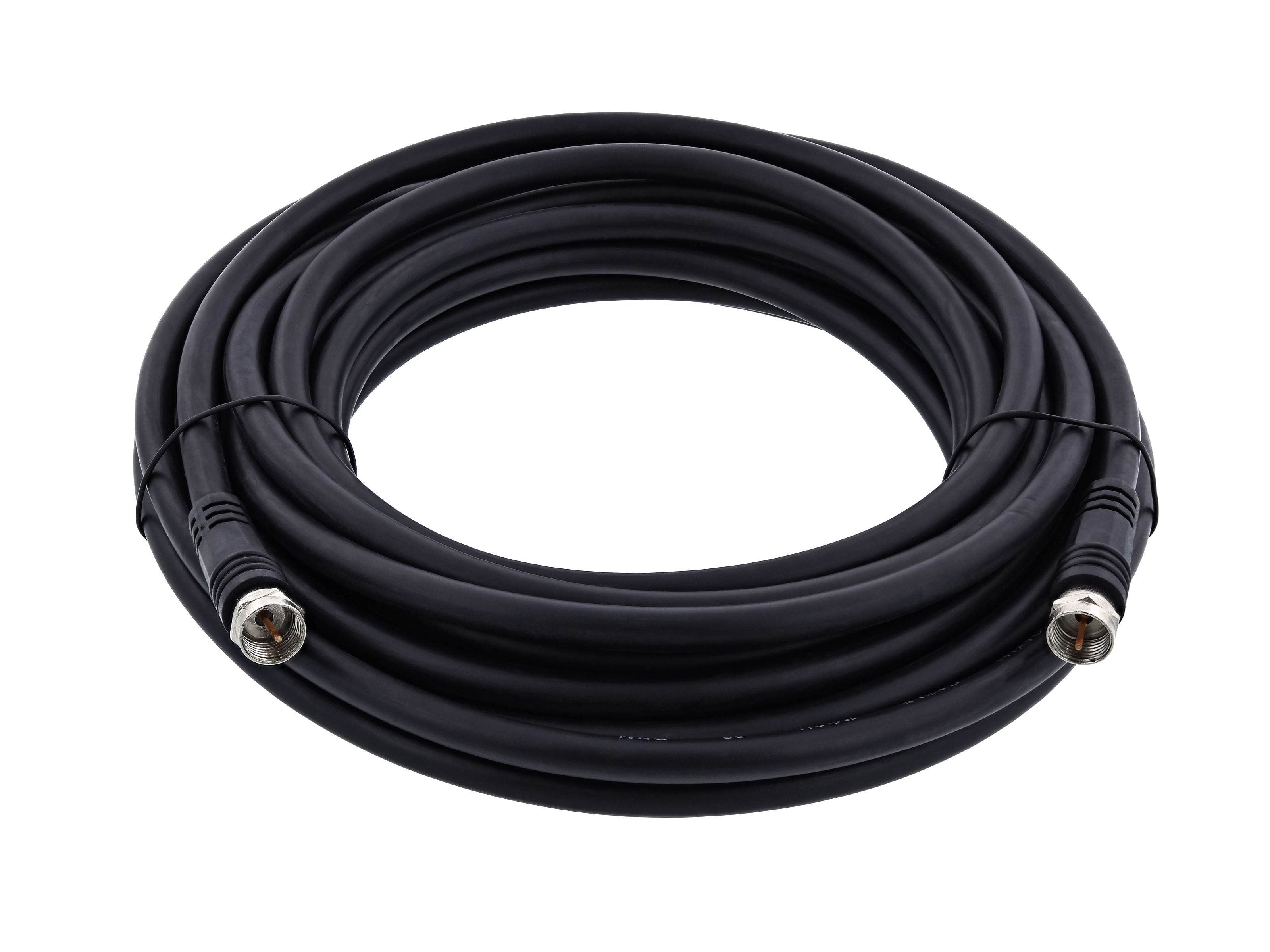 RG6 CaTV Coaxial Patch Cable - 25 FT, F Type, Black