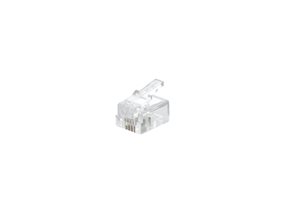 Picture of RJ11 6P4C Modular Connector for Flat Cable - 100 Pack