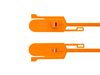 Picture of 15 Inch Blank Tamper Evident Tear Away Orange Plastic Seal - 100 Pack