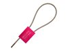 Picture of Security Tie - 12 Inch Red Pull Tight Galvanized Steel Cable Seal with 3.5mm wire - 50 Pack