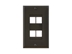 Picture of 4 Port Decorex Face Plate Insert - Black - 2 of 4