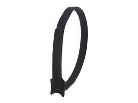 Picture of 18 Inch Black Hook and Loop Tie Wrap - 10 Pack