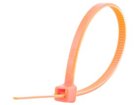 Picture of 4 Inch Fluorescent Orange Miniature Cable Tie - 500 Pack