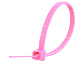 Picture of 4 Inch Fluorescent Pink Miniature Cable Tie - 500 Pack