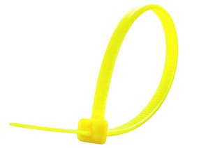 Picture of 4 Inch Fluorescent Yellow Miniature Cable Tie - 500 Pack