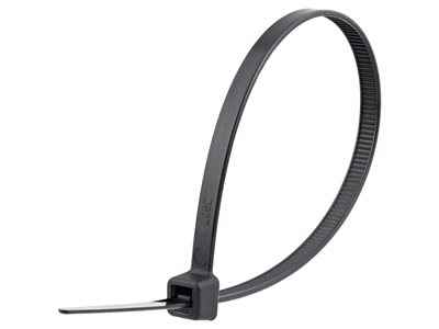 Picture of 8 Inch Black UV Standard Nylon Cable Tie - 100 Pack