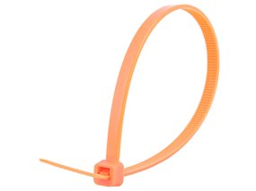 Picture of 8 Inch Fluorescent Orange Standard Cable Tie - 100 Pack