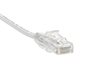 6 Inches White Booted CAT6 Mini Ethernet Connector