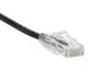 1 Feet Black Booted CAT6 Mini Ethernet Connector