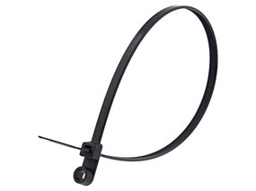 11 3/4 Inch Black Mount Head Cable Tie