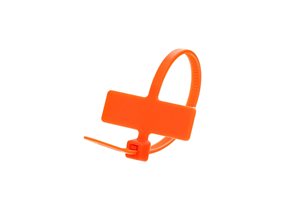 Inside Flag 4 Inch Orange Miniature ID Cable Tie Loop	