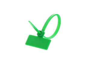 Outside Flag 4 Inch Green Miniature ID Cable Tie Loop	