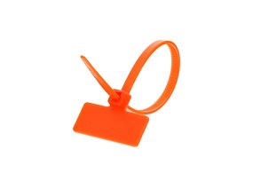 Outside Flag 4 Inch Orange Miniature ID Cable Tie Loop	