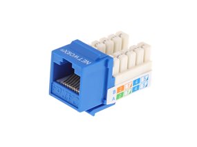 Picture of Cat 6A SpeedTerm Keystone Jack 90 Degree - Blue