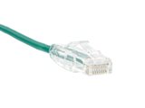 6 IN Green Booted CAT6 Mini Patch Cable 