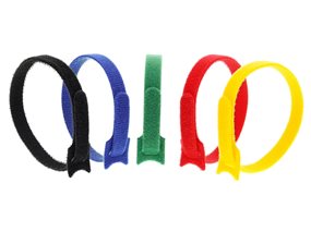 Picture of 12 Inch Multi-colored Hook and Loop Tie Wraps - 50 Pack