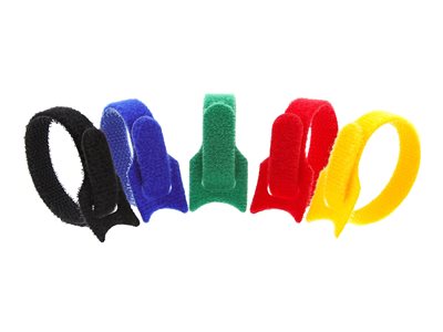 Picture of 6 Inch Multi-colored Hook and Loop Tie Wraps - 50 Pack