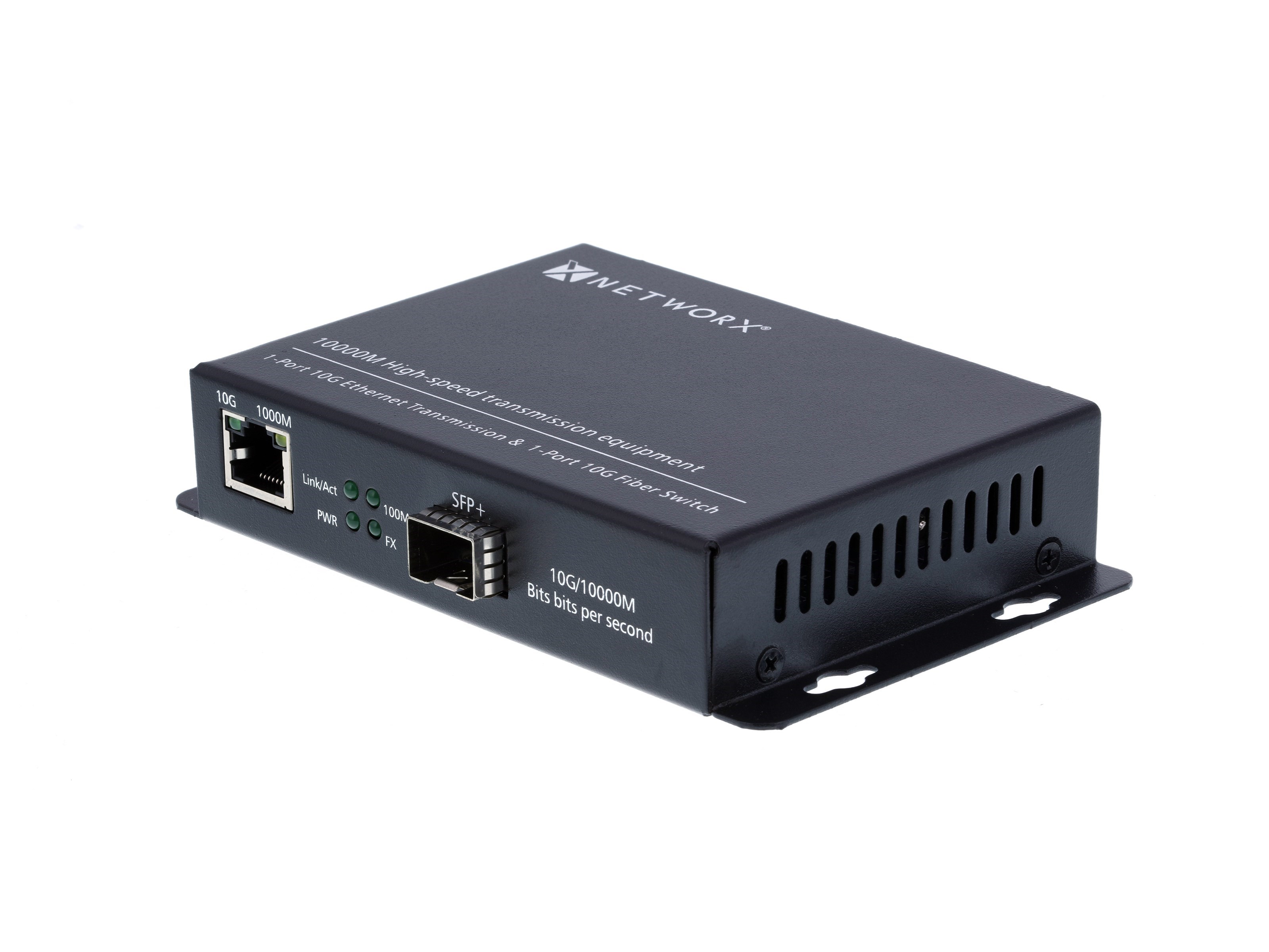 10 Gigabit Fiber Media Converter - Open SFP Slot, 10GBase-T, Singlemode ...