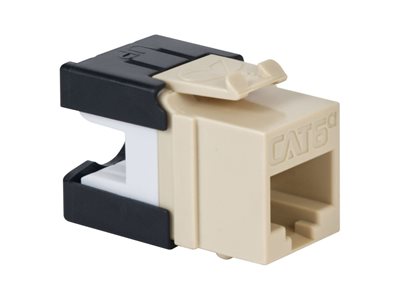 Side view of Cat6A RJ45 Keystone jack Ivory color