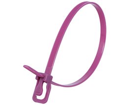 Picture of 16 Inch 50 Lbs Purple Releasable/Reusable Cable Tie -20 Pack