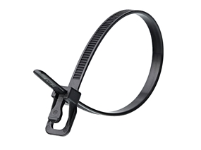 Picture of 6 Inch 50 Lbs Heat Stabilized Releasable/Reusable Cable Tie - 100 Pack