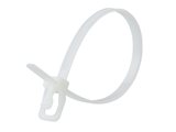 Picture of 6 Inch 50 Lbs Natural Releasable/Reusable Cable Tie - 20 Pack