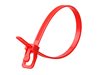 Picture of 8 Inch 50 Lbs Red Releasable/Reusable Cable Tie - 100 Pack