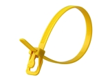 Picture of 8 Inch 50 Lbs Yellow Releasable/Reusable Cable Tie - 20 Pack