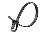 Picture of 10 Inch 50 Lbs Black Releasable/Reusable Cable Tie - 100 Pack