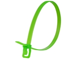 Picture of 24 Inch 120 Lbs Fluorescent Green Releasable/Reusable Cable Tie - 20 Pack