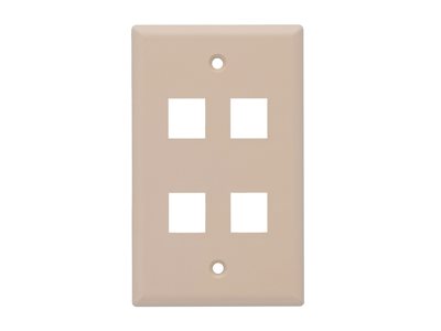 Picture of 4 Port Keystone Faceplate - Single Gang - Beige