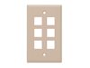 Picture of 6 Port Keystone Faceplate - Single Gang - Beige