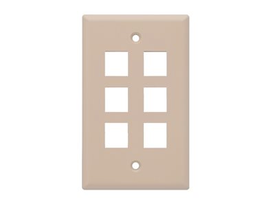 Picture of 6 Port Keystone Faceplate - Single Gang - Beige