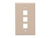 Picture of 3 Port Keystone Faceplate - Single Gang - Beige