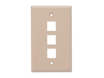 Picture of 3 Port Keystone Faceplate - Single Gang - Beige