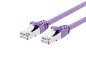 Picture of CAT8 Ethernet Patch Cable - 1 FT, Purple, Booted