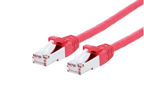 Picture of CAT8 Ethernet Patch Cable - 1 FT, Red, Booted