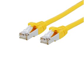 Picture of CAT8 Ethernet Patch Cable - 1 FT, Yellow, Booted