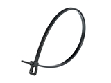 Picture of 6 Inch 18 Lbs Black Releasable/Reusable Cable Tie - 100 Pack