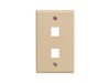 Picture of 2 Port Keystone Faceplate - Single Gang - Ivory