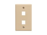 Picture of 2 Port Keystone Faceplate - Single Gang - Ivory