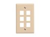 Picture of 6 Port Keystone Faceplate - Single Gang - Ivory