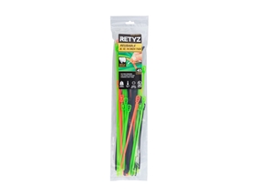 Picture of RETYZ 8, 12, 14 Inch MultiPack Releasable/Reusable Cable Tie - 45 Pack