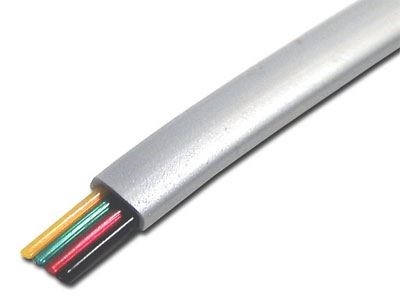 Silver Satin Modular Cable - 4 Conductor - 26AWG - 1000 FT