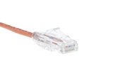 Picture of Cat 6 Mini Ethernet Patch Cable -  6 IN, Orange, Booted